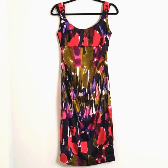 Maggy London Womens Jewel Tone Fitted Empire Ruched Waist/ Size 6 - Picture 9 of 9